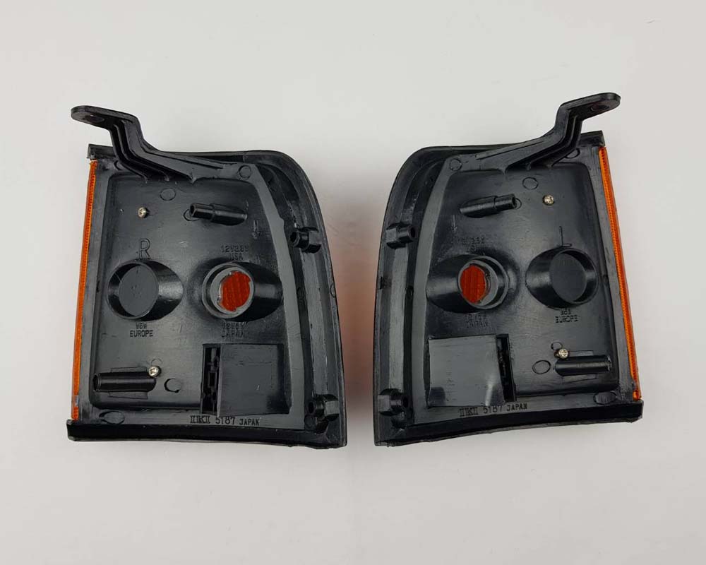 Front Corner Turn Signal Light - for Isuzu TFR Pickup 1989–1995 - Amber Lens - Black Frame - LH + RH Pair – OEM 8-94434-567 / 8-94434-568 - additional view 2