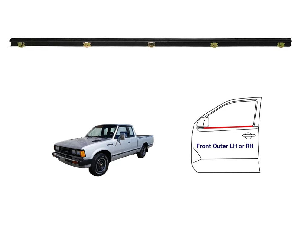 Outer Front Door Belt Weatherstrip for Datsun / Nissan 720 - Long, Without Vent Window - LH/RH - additional view 3