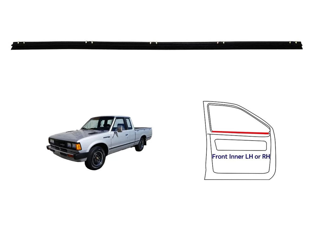 Inner Front Door Belt Weatherstrip for Datsun / Nissan 720 - Long, Without Vent Window - LH/RH - additional view 3