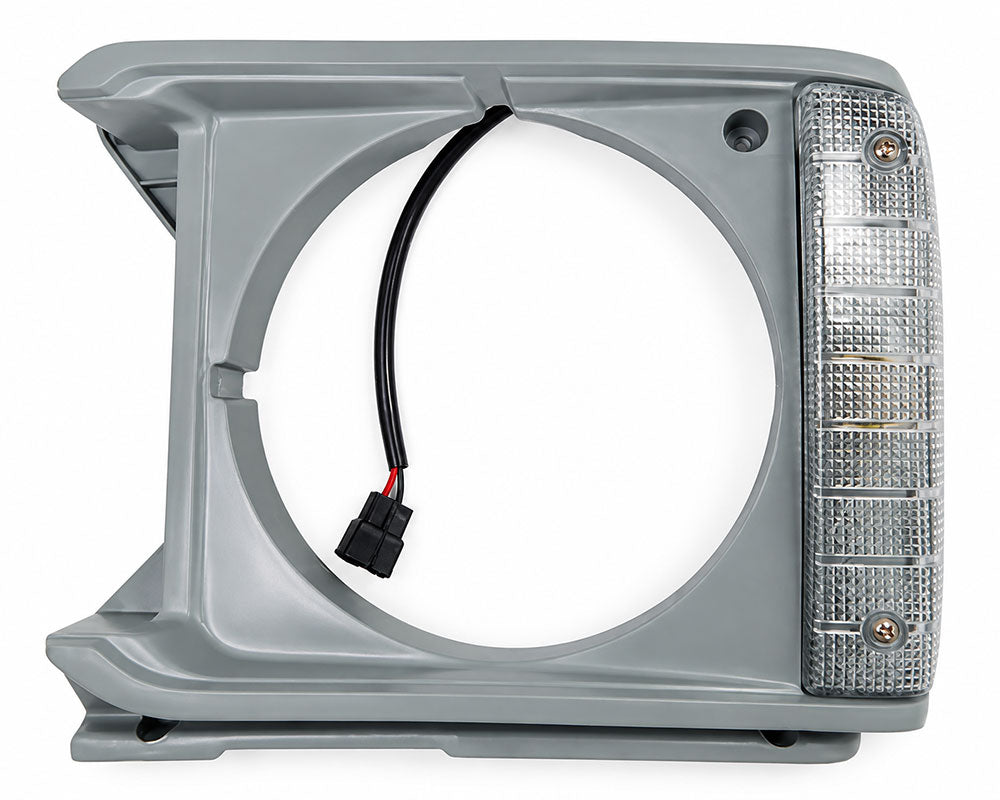 Headlamp Door Surround & Parking / Clearance Light - for Toyota Hilux RN30 Pickup - Round Headlamp - Silver Gray - LH + RH Pair – OEM 81620-39145 / 81610-39145