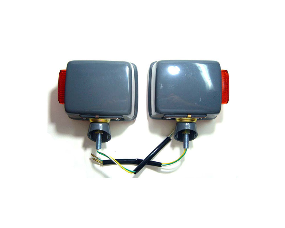 Front Turn Signal & Parking Light - for Toyota Land Cruiser FJ40 / FJ45 40 Series - Amber & Clear Lens - LH + RH Pair – OEM 81520-69027 / 81510-69027 - additional view 2