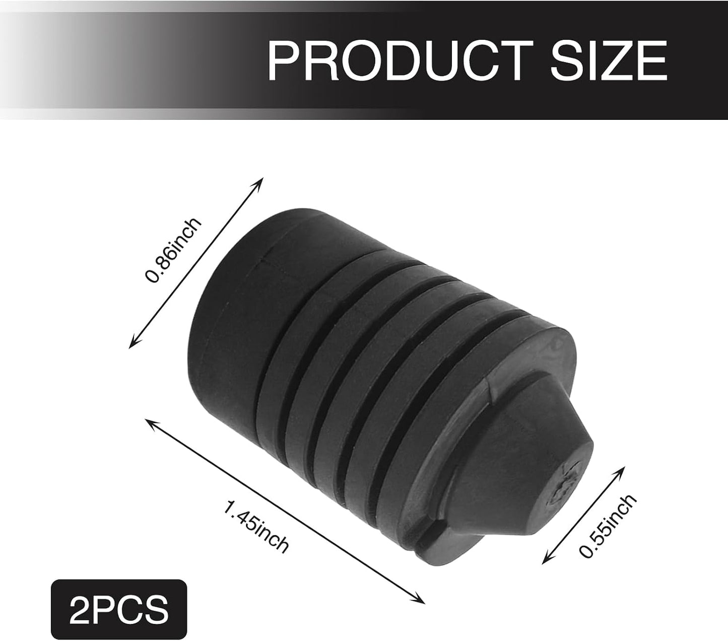 Pair Front Hood Bumper Rubber for Toyota Tacoma, Tundra, Highlander, RAV4 & Corolla – OEM 90541-15019