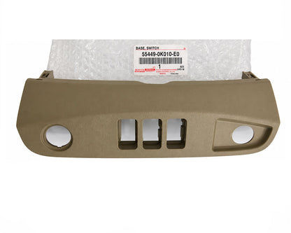 Toyota Genuine Dashboard Switch Base Panel – Sand Beige – 55449-0K010-E0