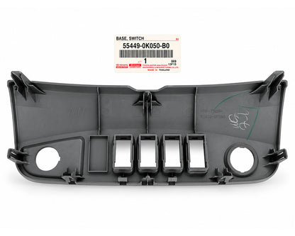Toyota Genuine Dashboard Switch Base Panel – Gray – 55449-0K050-B0