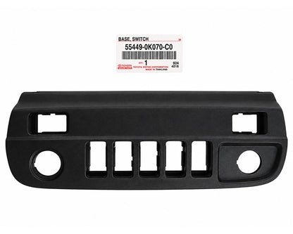 Toyota Genuine Dashboard Switch Base Panel – Black – 55449-0K070-C0