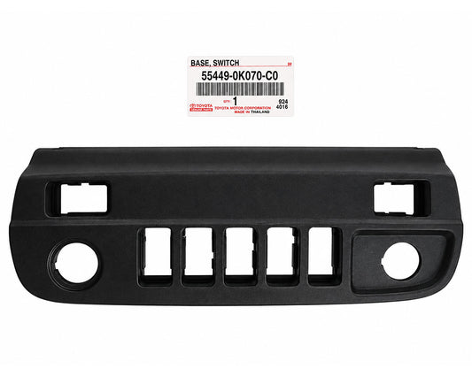 Toyota Genuine Dashboard Switch Base Panel – Black – 55449-0K070-C0