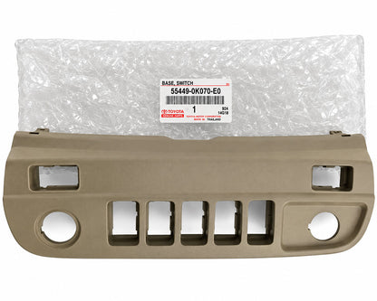 Toyota Genuine Dashboard Switch Base Panel – Sand Beige – 55449-0K070-E0