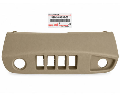 Toyota Genuine Dashboard Switch Base Panel – Sand Beige – 55449-0K050-E0 front view