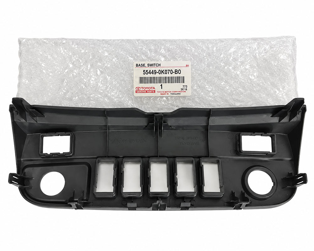 Toyota Genuine Dashboard Switch Base Panel – Medium Gray – 55449-0K070-B0 detail view