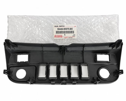Toyota Genuine Dashboard Switch Base Panel – Medium Gray – 55449-0K070-B0 detail view