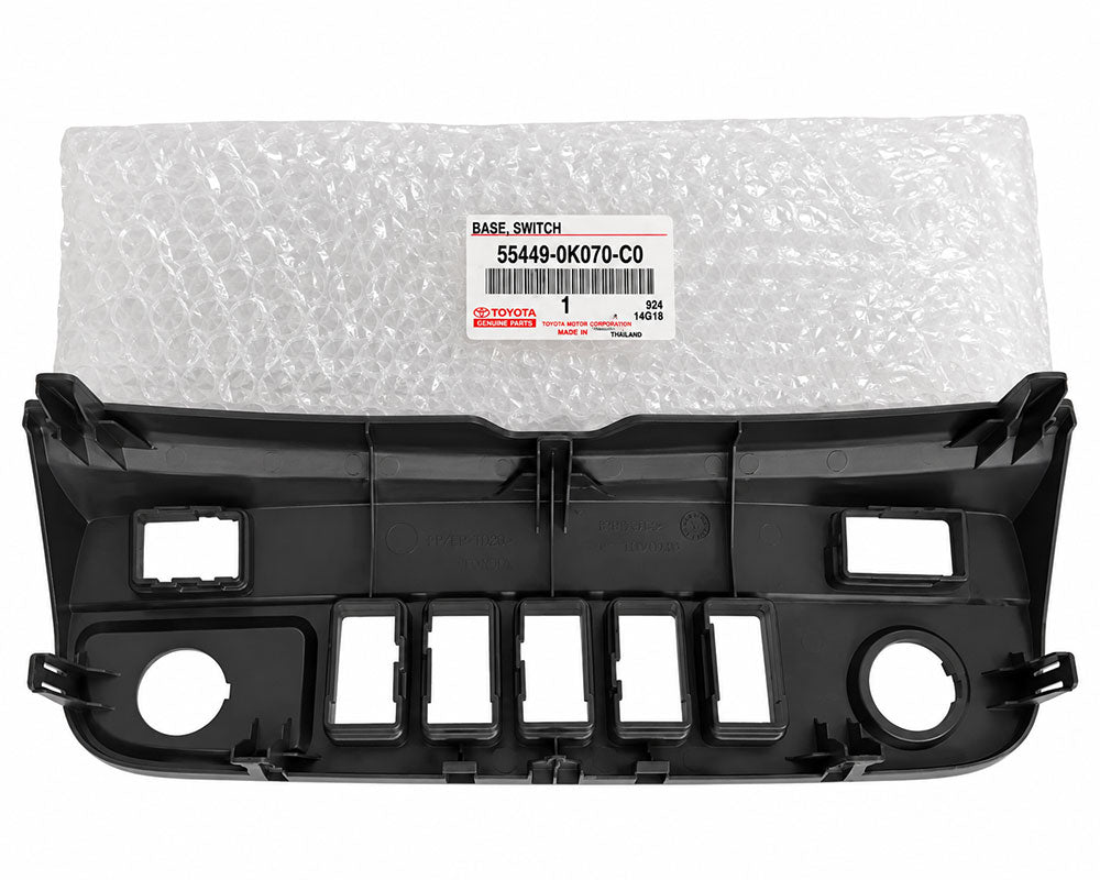 Toyota Genuine Dashboard Switch Base Panel – Black – 55449-0K070-C0 detail view