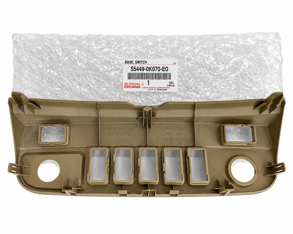 Toyota Genuine Dashboard Switch Base Panel – Sand Beige – 55449-0K070-E0 detail view