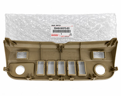 Toyota Genuine Dashboard Switch Base Panel – Sand Beige – 55449-0K070-E0 detail view