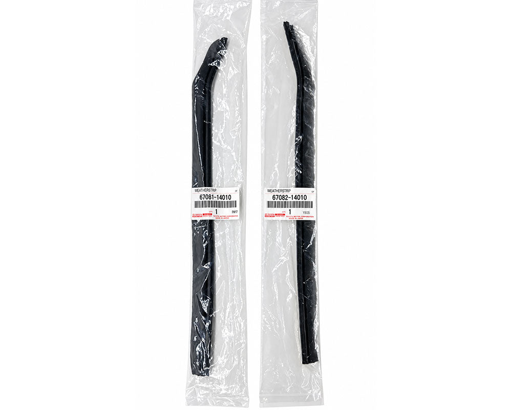 Genuine Toyota Quarter Window Weatherstrip Pair - for Toyota Celica TA22 / TA23 - LH + RH - OEM 67081-14010 / 67082-14010