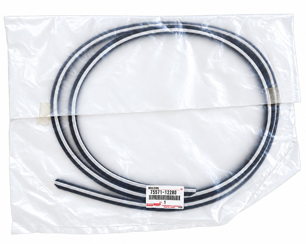 Genuine Toyota Rear Window Outside Upper Moulding - Corolla & Sprinter - 75571-12280