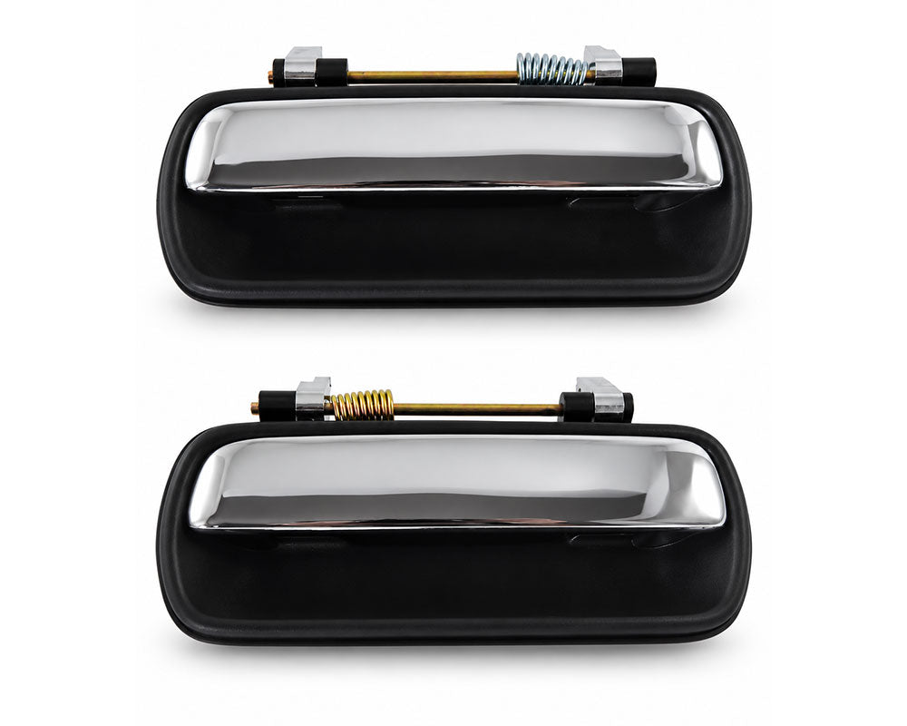 Toyota Carina II / Corona ST171 1987-1992 Rear Exterior Door Handle Chrome / Black Pair (LH + RH)