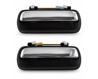 Toyota Carina II / Corona ST171 1987-1992 Rear Exterior Door Handle Chrome / Black Pair (LH + RH)