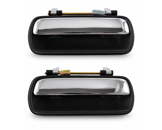 Toyota Carina II / Corona ST171 1987-1992 Rear Exterior Door Handle Chrome / Black Pair (LH + RH)