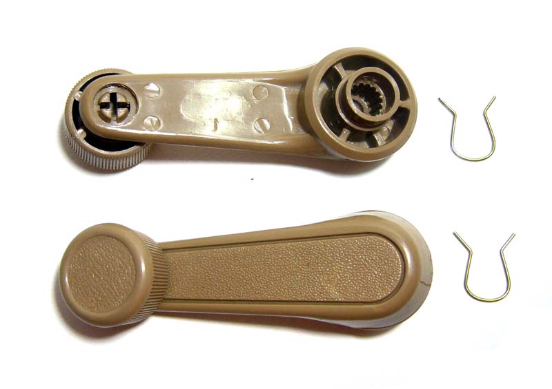 Window Crank Handle Pair for Toyota Hilux Pickup RN20 / RN25 / RN30 / LN40 — Beige, view 1