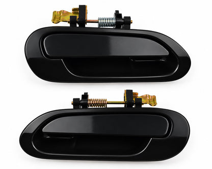 Honda Accord Sedan 1998-2002 Rear Exterior Door Handle Black Pair (LH + RH)