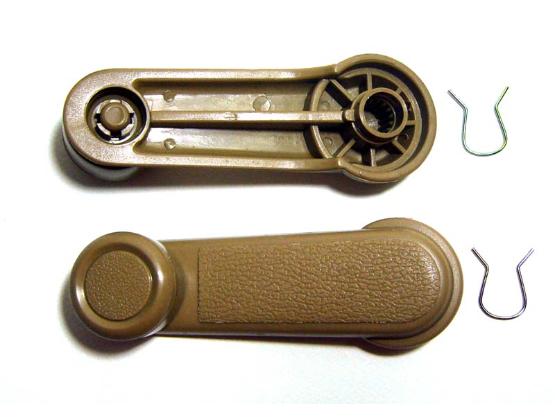Window Crank Handle Pair for Nissan D21 Hardbody / Navara Pickup / Pathfinder 1986–1997 — Beige, view 1