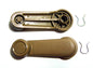Window Crank Handle Pair for Nissan D21 Hardbody / Navara Pickup / Pathfinder 1986–1997 — Beige, view 1