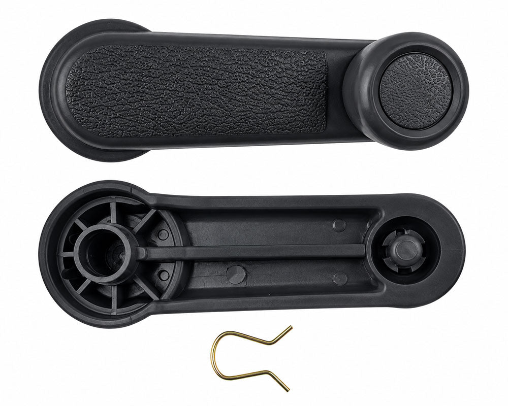 Window Crank Handle Pair for Nissan D21 Hardbody / Navara Pickup / Pathfinder 1986–1997 — Gray, view 1