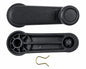 Window Crank Handle Pair for Nissan D21 Hardbody / Navara Pickup / Pathfinder 1986–1997 — Gray, view 1