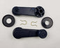 Window Crank Handle Pair with Escutcheons for Mitsubishi L200 Cyclone Pickup K14 / K34 — Blue