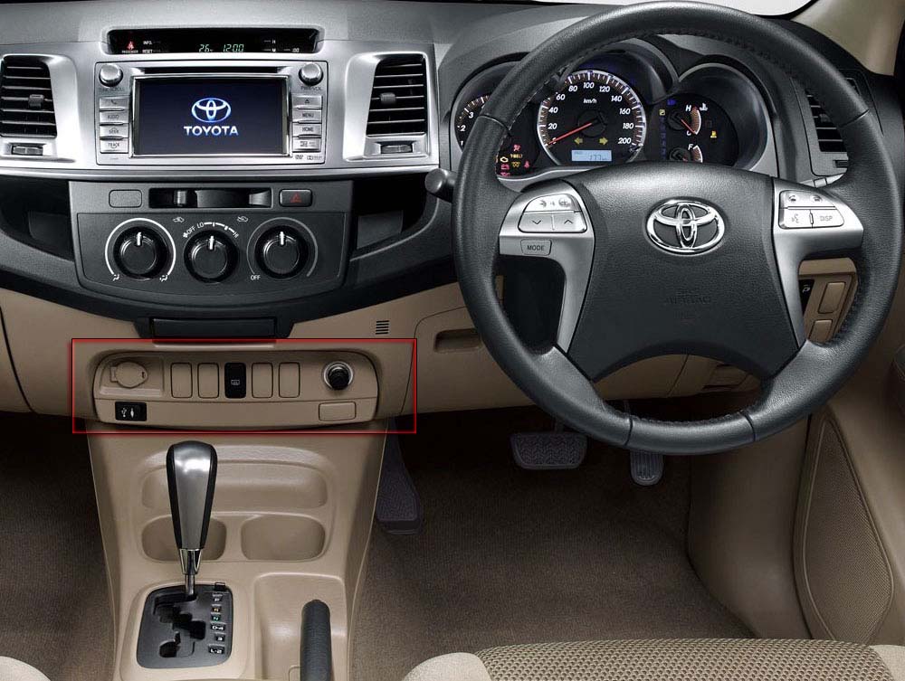 Dashboard switch base panel sample — reference only