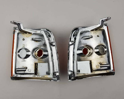 Front Corner Turn Signal Light - for Isuzu TFR Pickup 1989–1995 - Amber Lens - Chrome Frame - LH + RH Pair – OEM 8-94434-570 / 8-94434-569 - additional view 2
