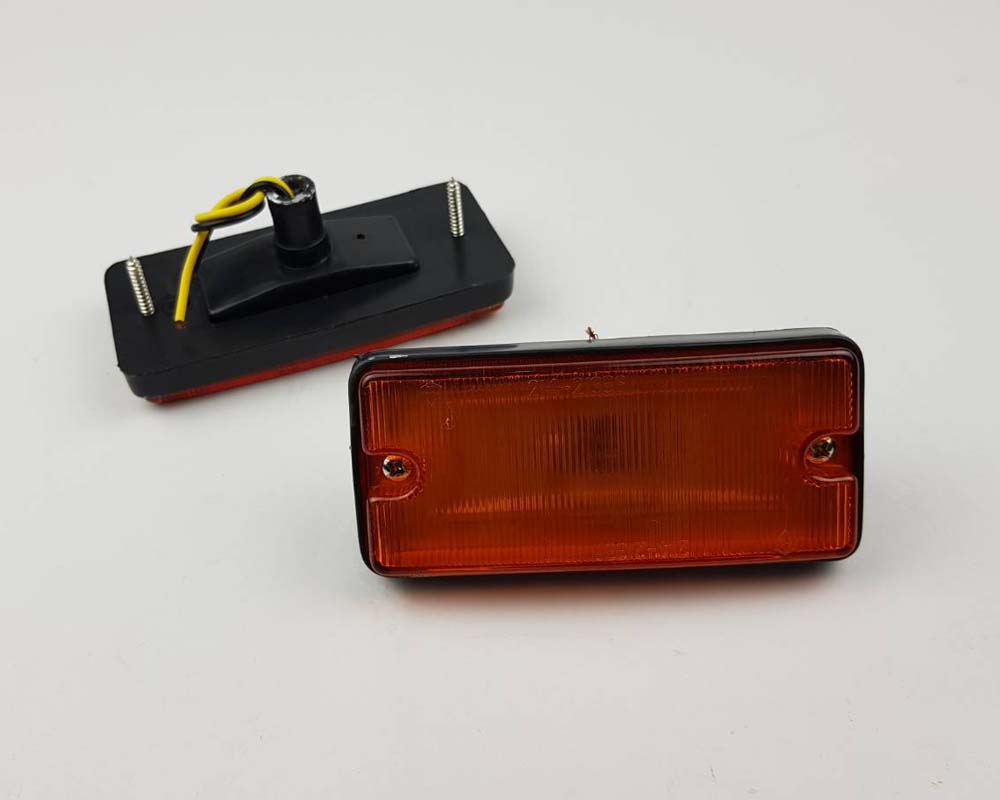 Side Marker Turn Signal Light - for Isuzu Faster KB20 / Chevrolet LUV Pickup 1977–1980 - Amber Lens - LH + RH Pair – OEM 5-82210-092-2 / 5-82210-091-2