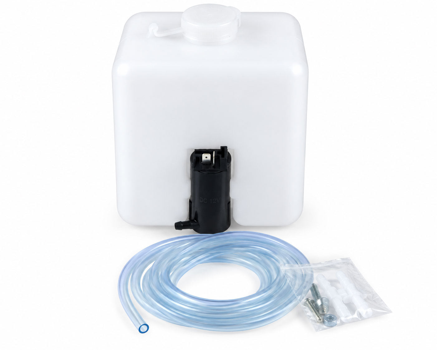 Universal 12V windshield washer reservoir tank kit