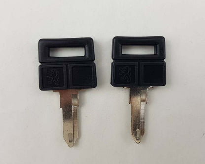 Peugeot / Renault uncut key blank pair Black Head