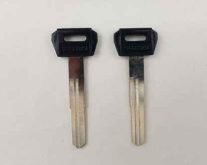 Suzuki uncut key blank pair Black Head