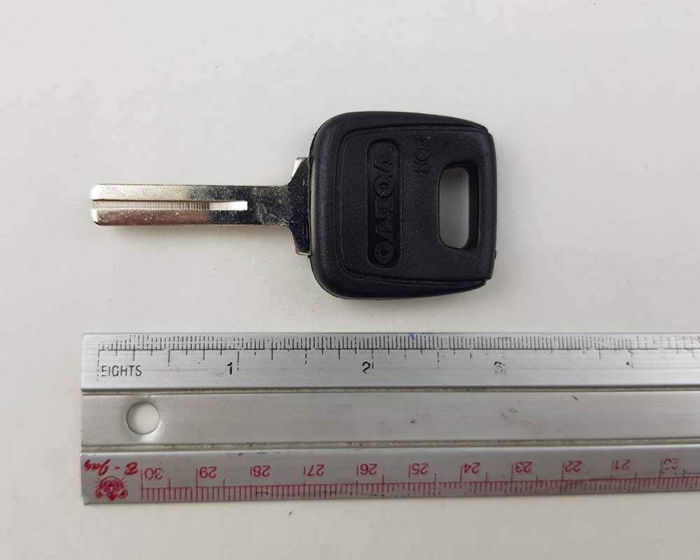 Volvo uncut key blank Black Head, view 3