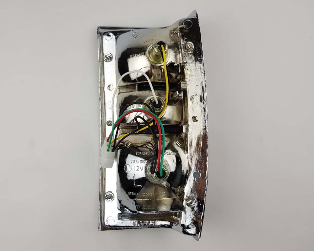 Rear Combination Tail Light - for Mitsubishi L200 Cyclone 1979–1987 - Chrome - Left LH - OEM MB527103