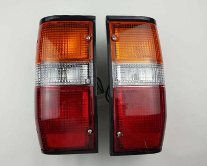 Rear Combination Tail Light - for Mitsubishi L200 Cyclone 1979–1987 - Black - LH + RH Pair - OEM MB527101 / MB527102