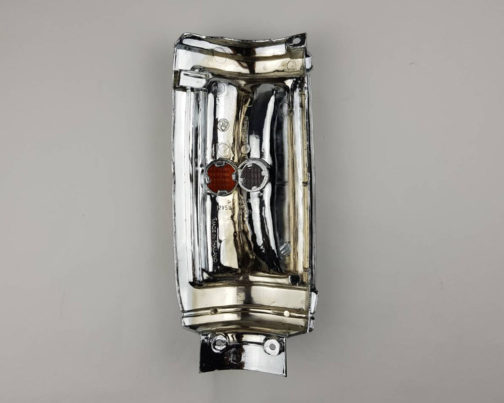 Front Corner Turn Signal Light - for Mitsubishi L200 Cyclone Aerobody 1979–1987 - Black/Chrome - Left LH - OEM MB527787