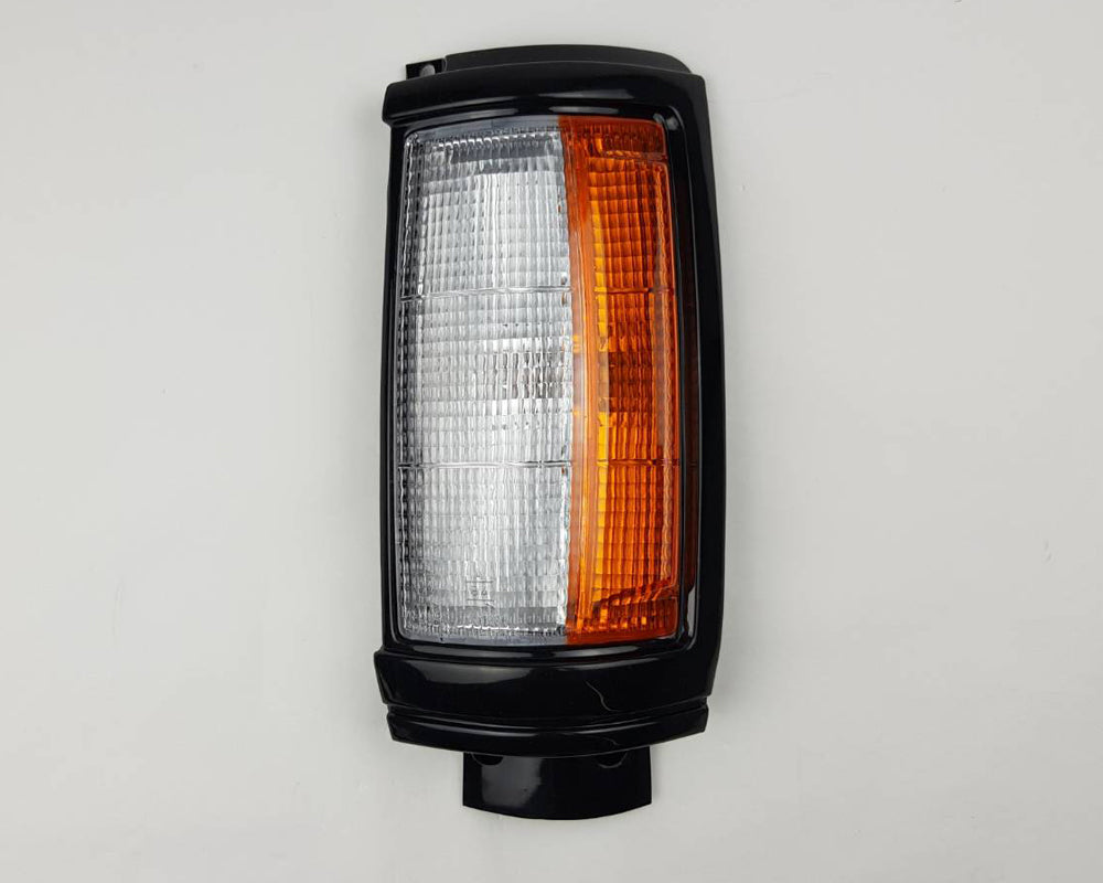 Front Corner Turn Signal Light - for Mitsubishi L200 Cyclone '94 1979–1987 - Black - Left LH - OEM MB527089