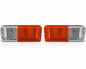 Front Bumper Turn Signal Light Pair for Mitsubishi L200 - Petrol - Amber / Clear - LH + RH