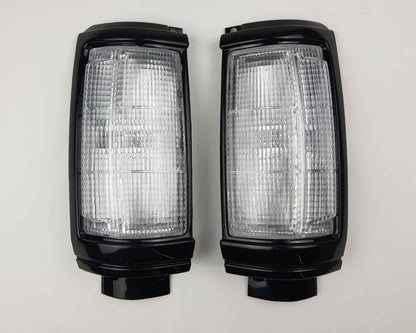 Front Corner Turn Signal Light for Mitsubishi L200 Cyclone K14 – Black / Clear Lens – LH / RH pair