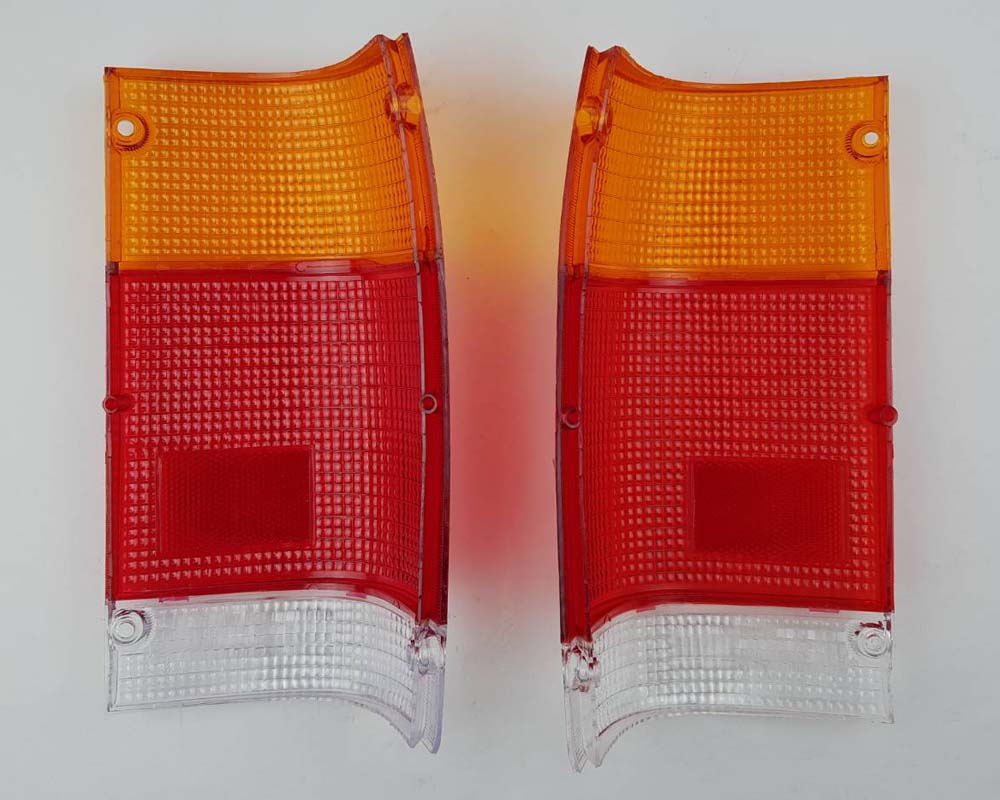 Rear Combination Tail Light Lens for Mazda B2200 Pickup - Amber / Red / Clear - LH + RH Pair - view 2