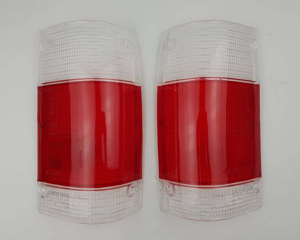 Mazda Magnum Rear Combination Tail Light Lens – Red / Clear – LH + RH Pair