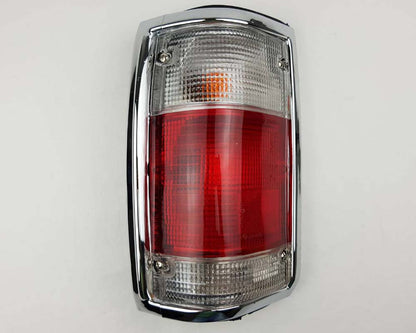 Mazda Magnum Rear Combination Tail Light – Red / Clear – Chrome Frame – LH / Left