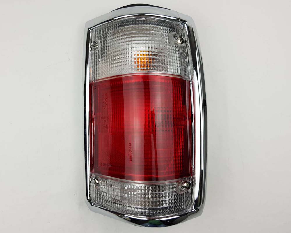 Mazda Magnum Rear Combination Tail Light – Red / Clear – Chrome Frame – RH / Right