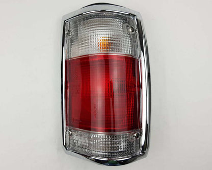 Mazda Magnum Rear Combination Tail Light – Red / Clear – Chrome Frame – RH / Right