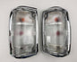 Mazda Magnum Rear Combination Tail Light – Full Clear – Chrome Frame – LH + RH Pair