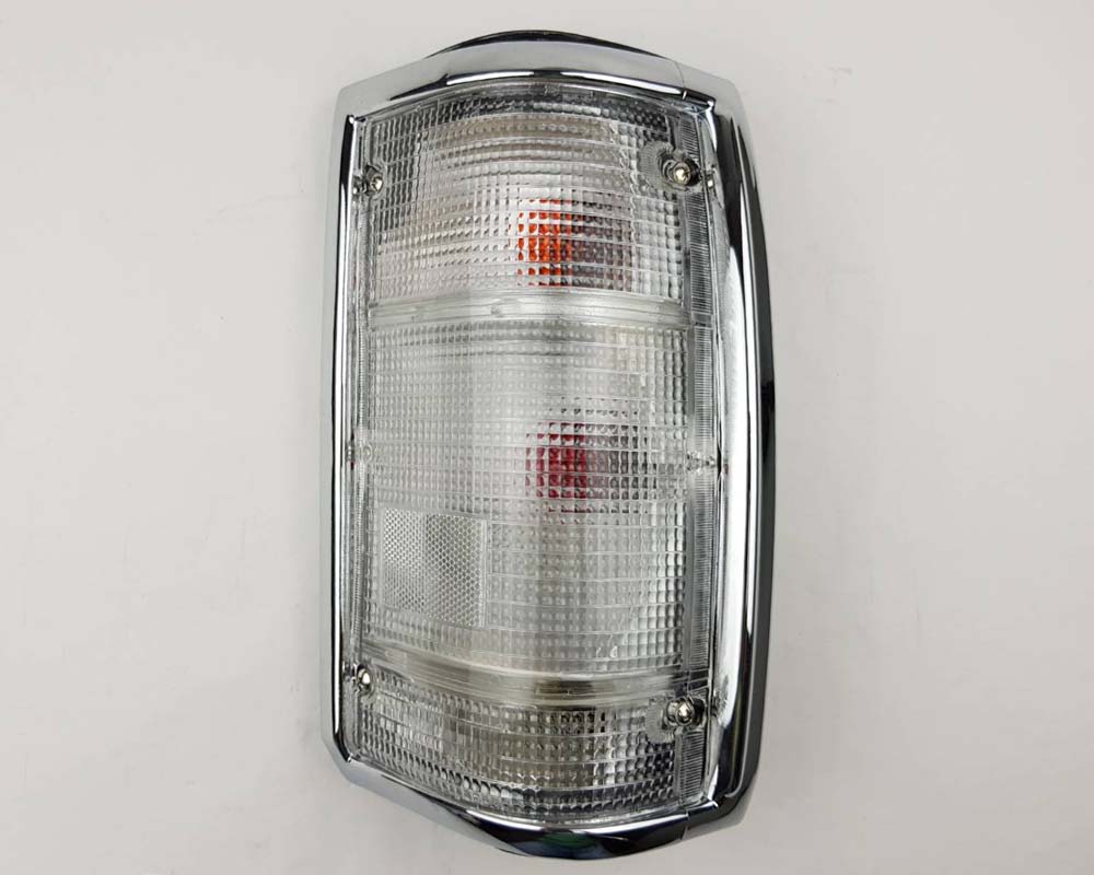 Mazda Magnum Rear Combination Tail Light – Full Clear – Chrome Frame – RH / Right