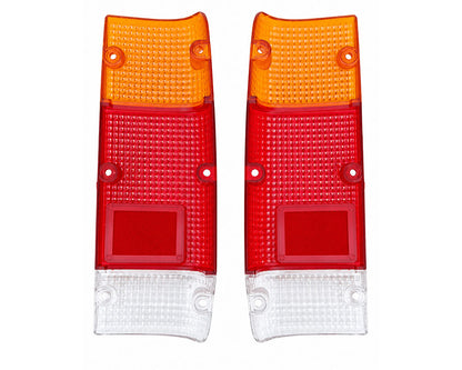 Datsun 720 rear combination light lens pair, left and right, actual product photograph 2
